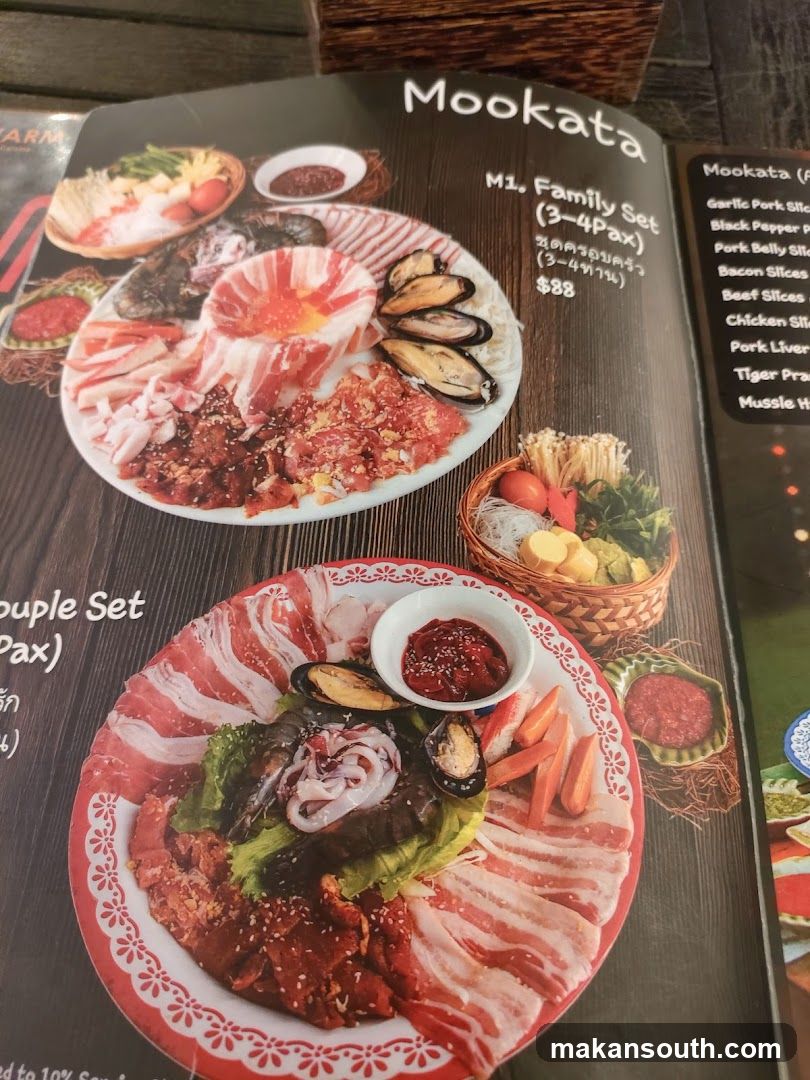 Mookata Menu Page