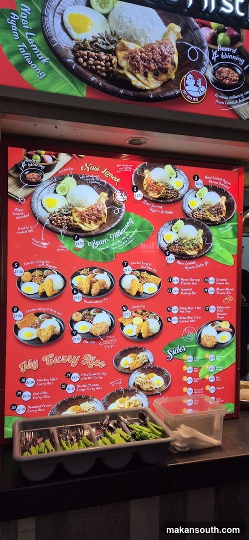 Nasi Lemak Ayam Taliwang Menu