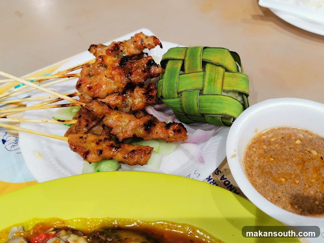 Grilled Meat Skewers with Sauce and Wrapped Food