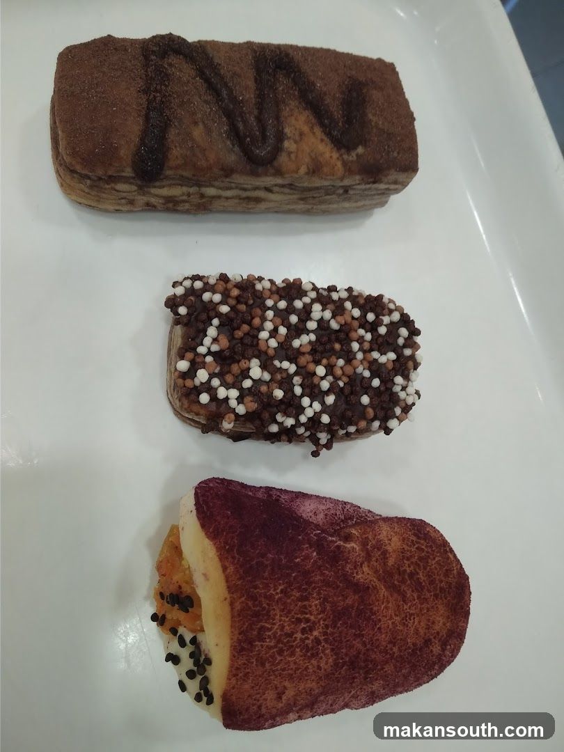 Pastries on a tray