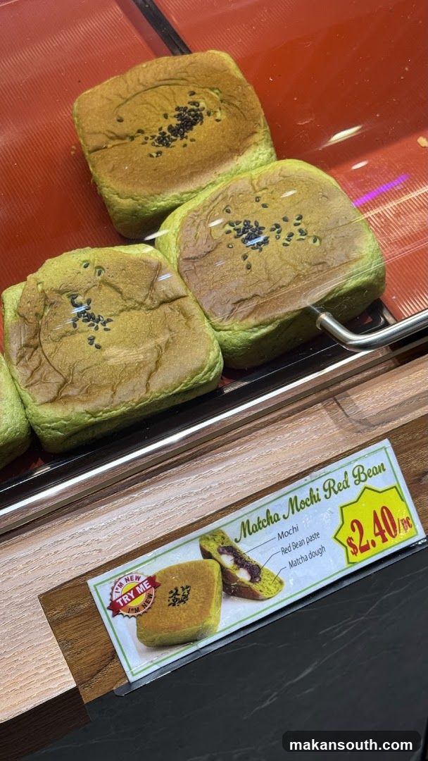 Matcha Mochi Red Bean Display