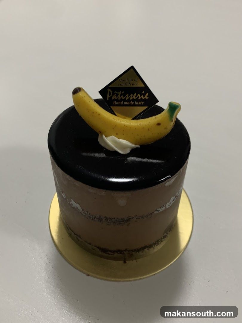Banana Cake with Chocolate Glaze