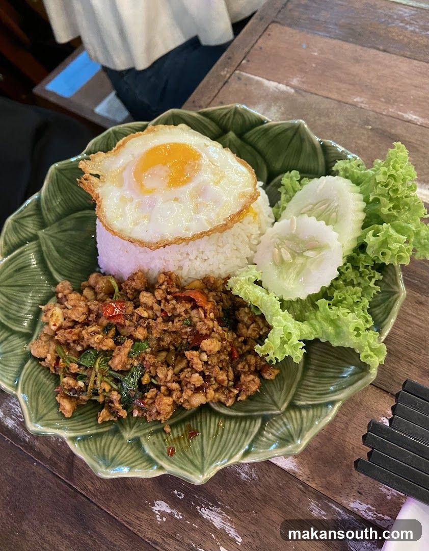 Thai Fried Rice with Minced Pork and Basil