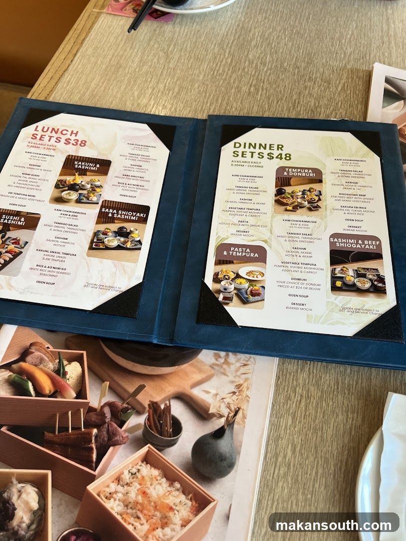 Restaurant Menu and Food Display