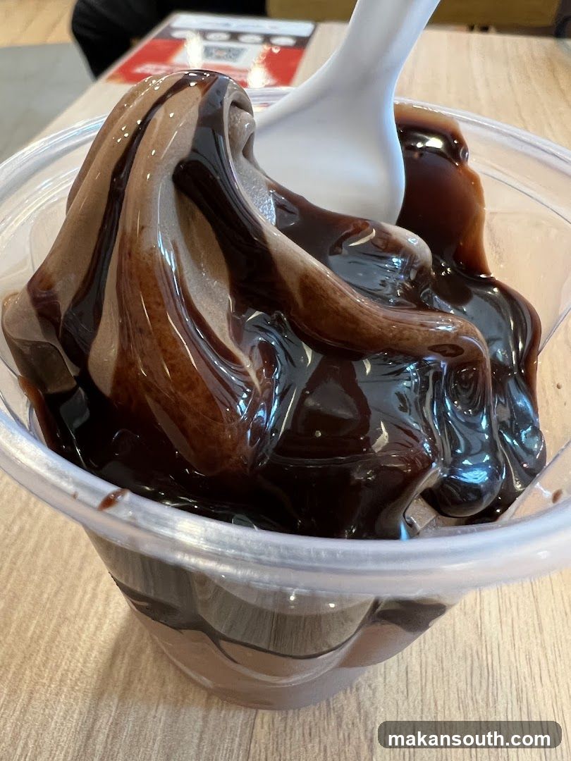 Chocolate Ice Cream with Syrup