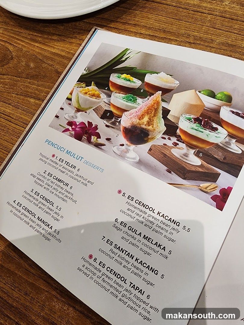 Desserts Menu