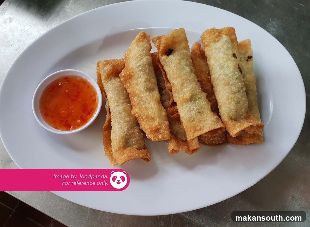 Fried Spring Rolls with Chili Sauce