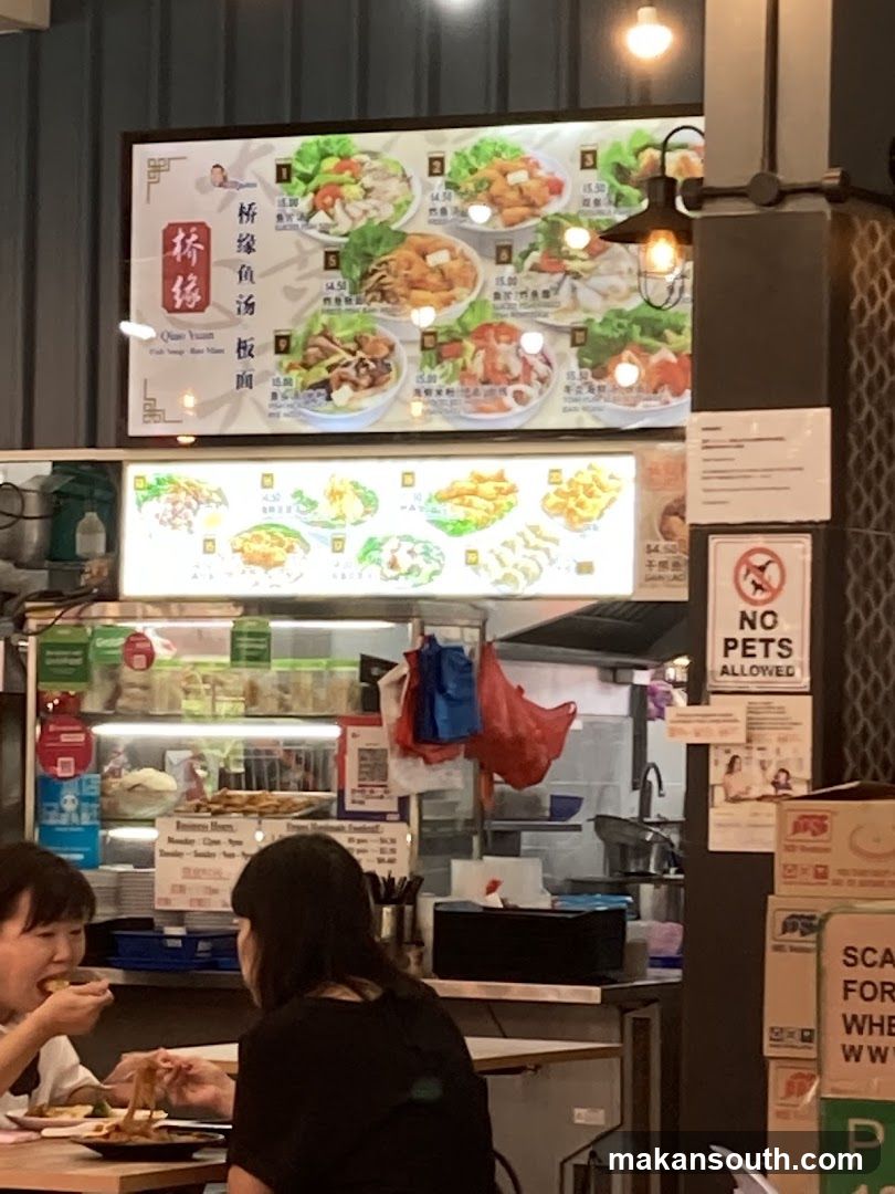 Food Stall Interior with Menu Board