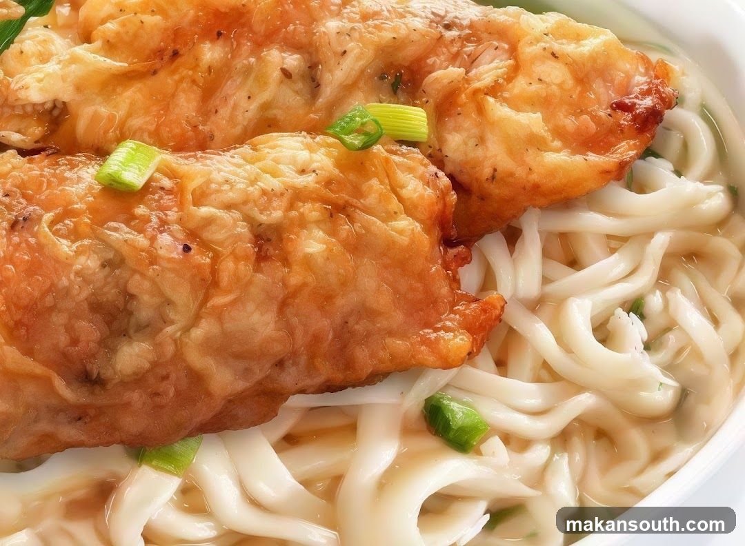 Egg Fried Chicken Noodles
