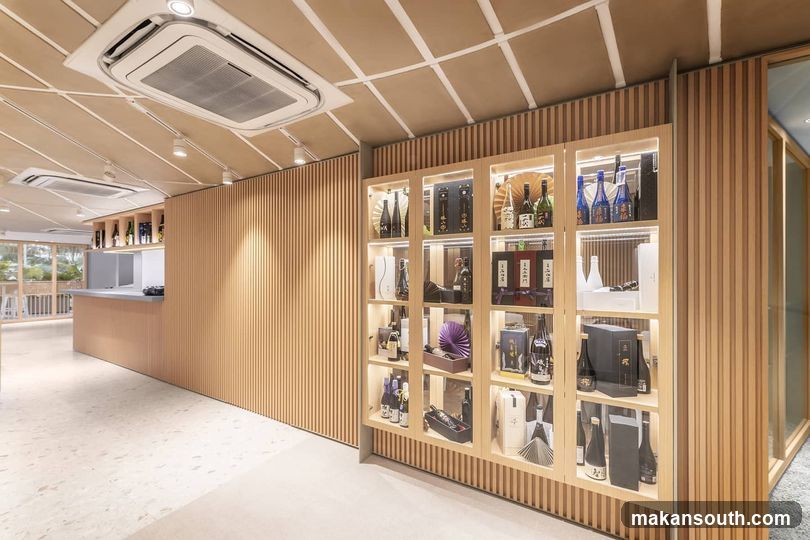 Interior of a modern shop or bar area