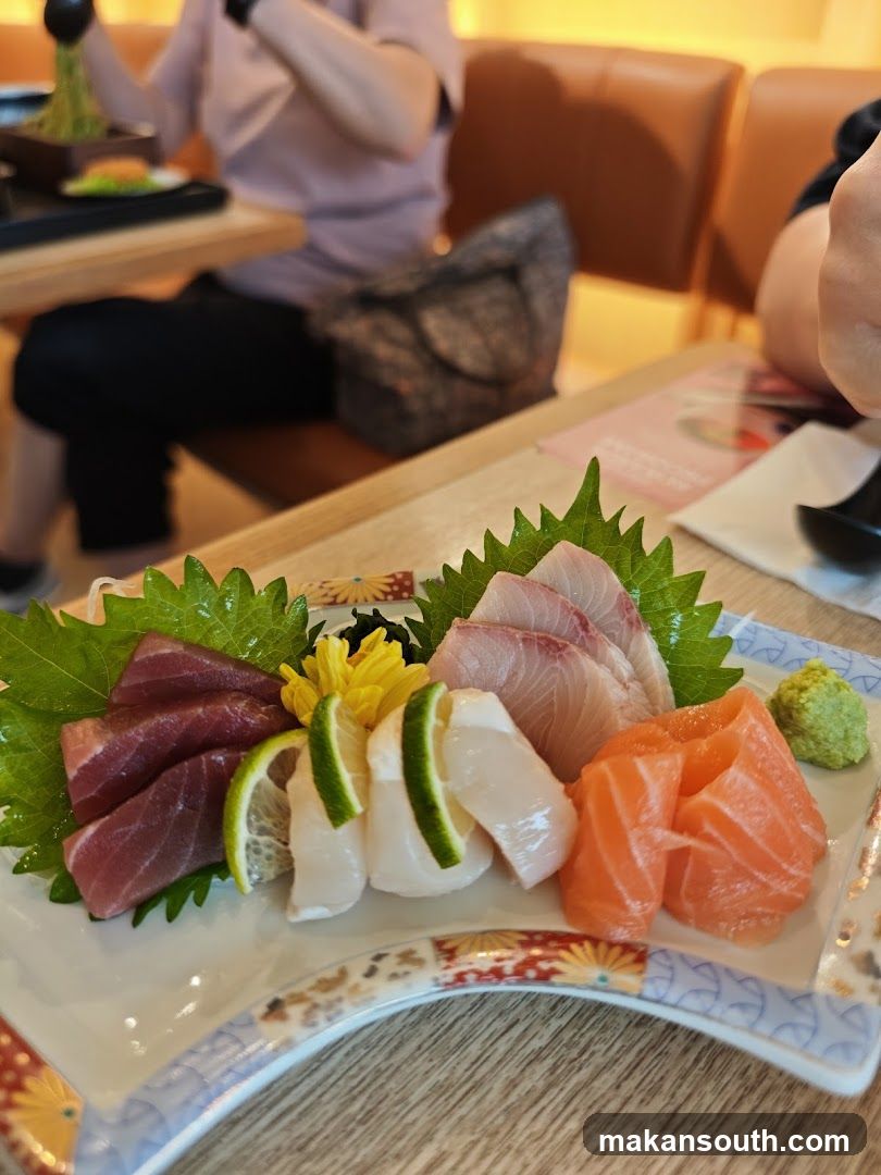 Sashimi Platter with Salmon, Tuna, and White Fish