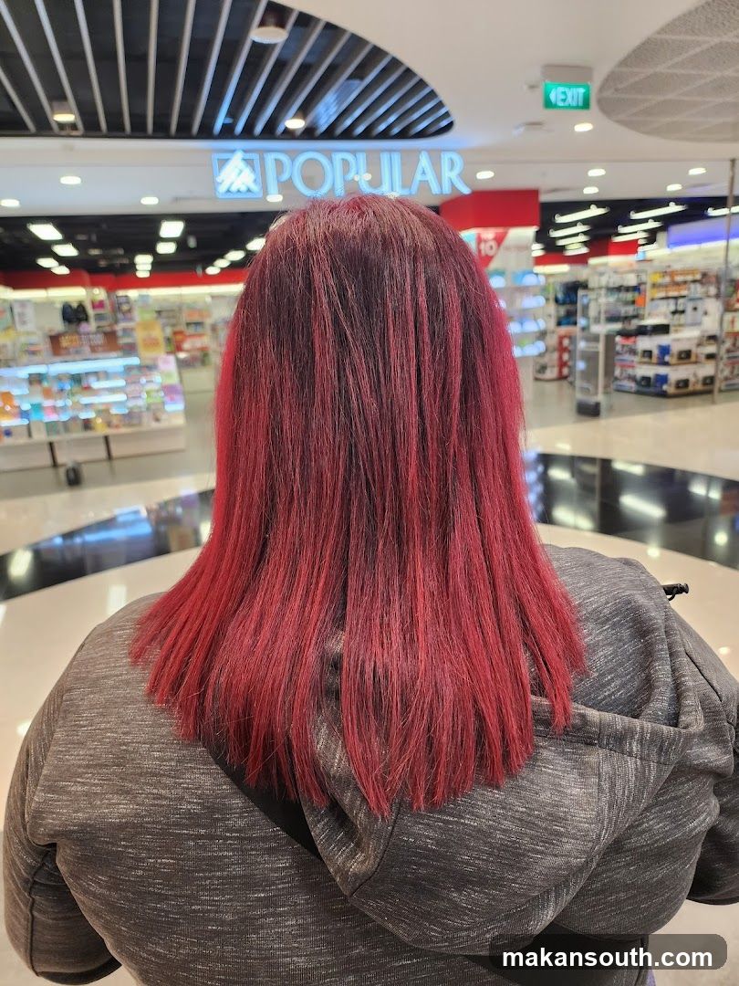 Red Hair in Store Interior