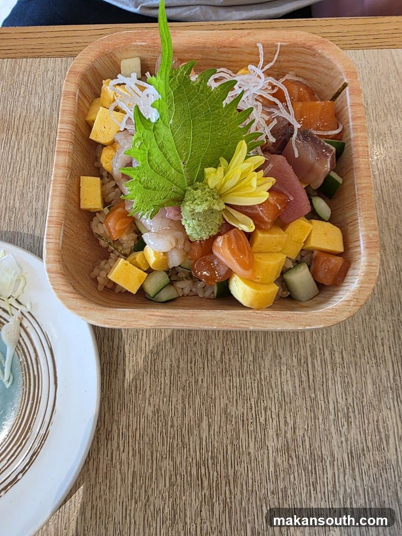 Sashimi Bowl with Shiso Leaf