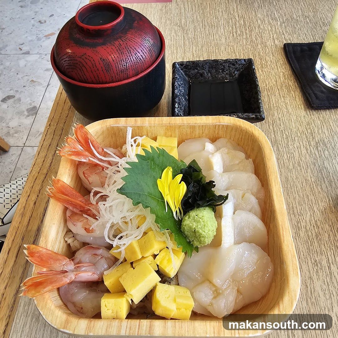 Sashimi Bowl with Shrimp and Tofu