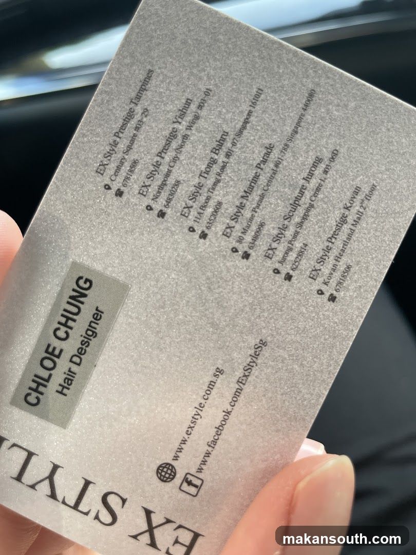 Chloe Chung Hair Designer Business Card