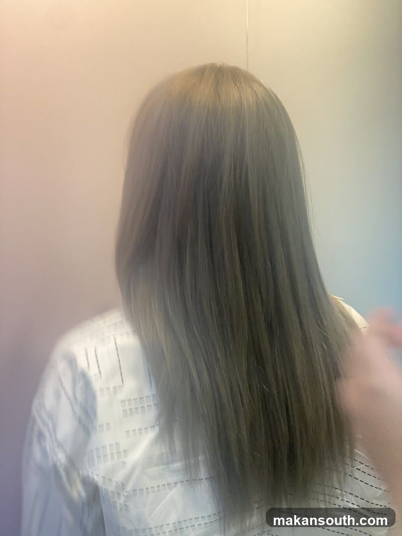 Back of person with long hair