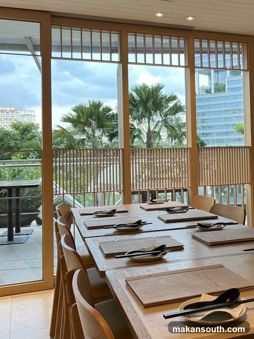 Dining Room Interior with View
