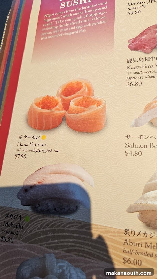 Sushi Menu Page