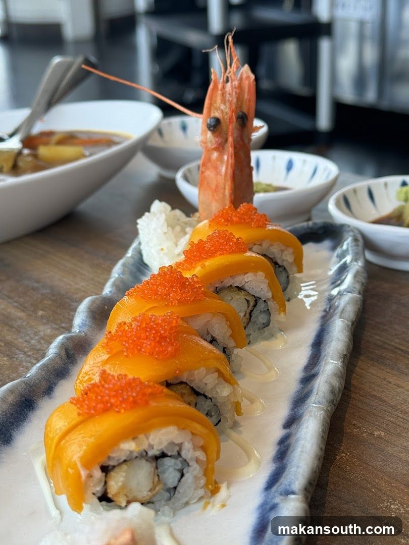 Sushi Platter with Shrimp Garnish
