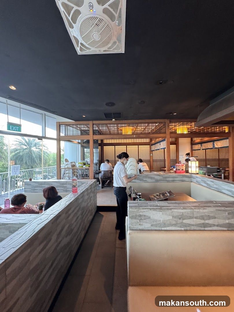 Restaurant Interior with Staff and Patrons
