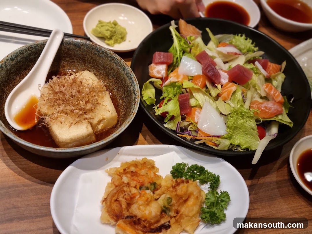 Japanese-style meal spread