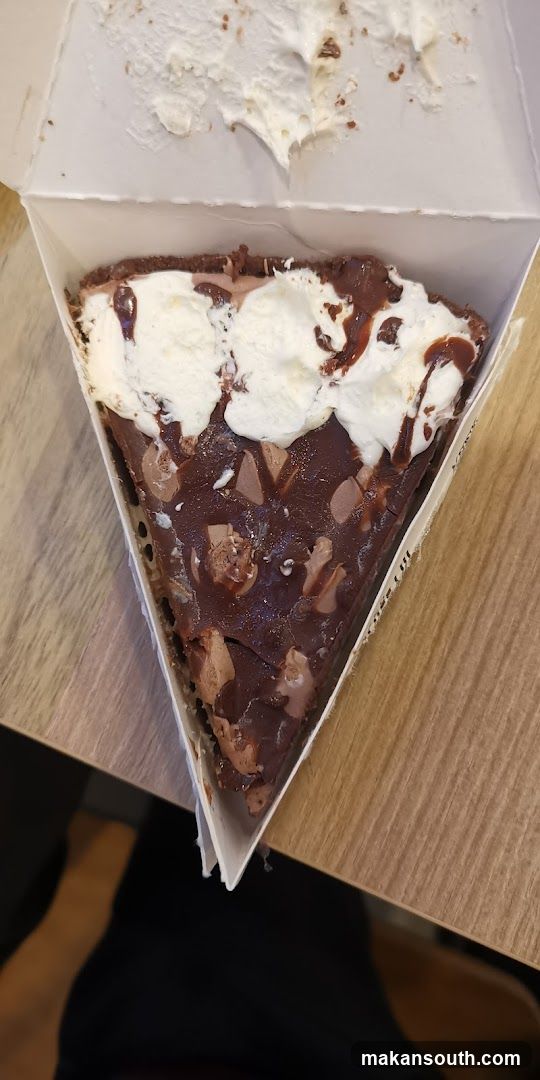 Chocolate Cake Slice with Whipped Cream