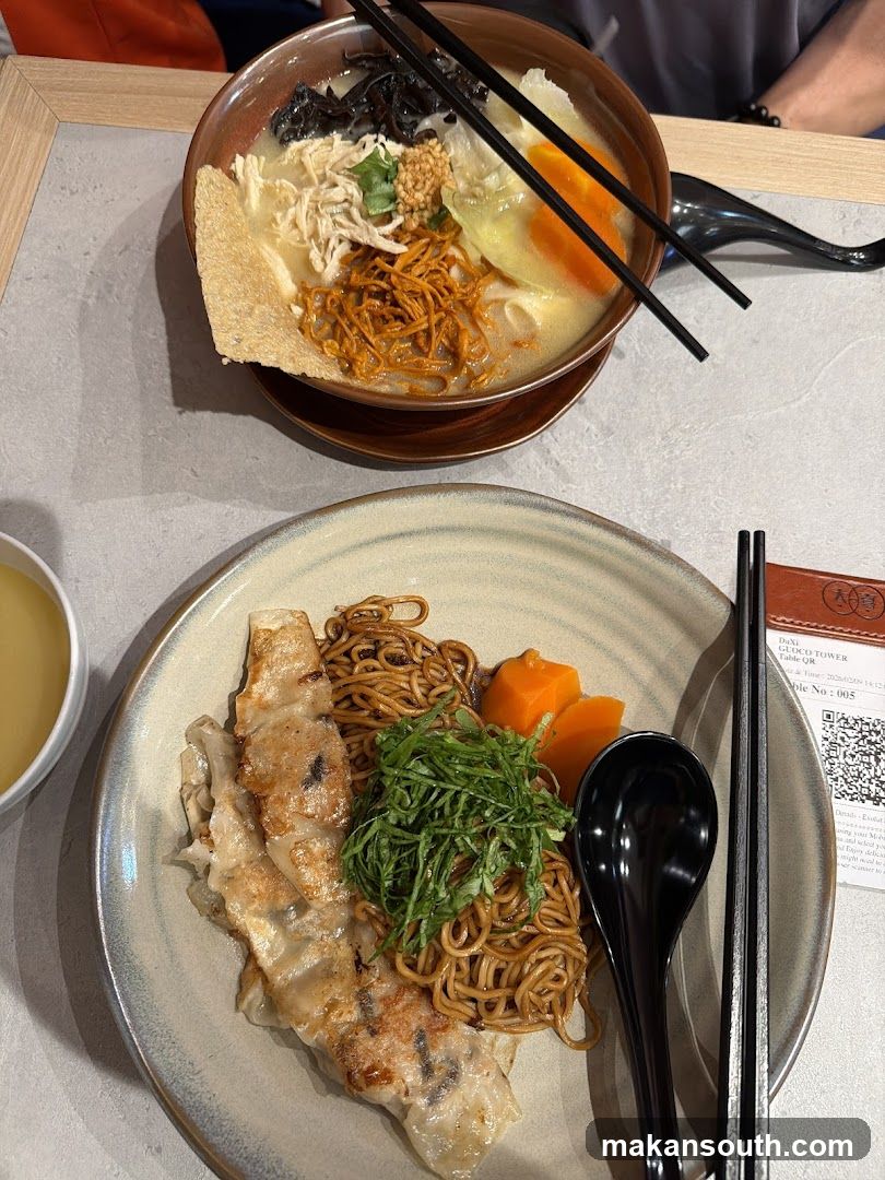 Ramen and Dumpling Meal