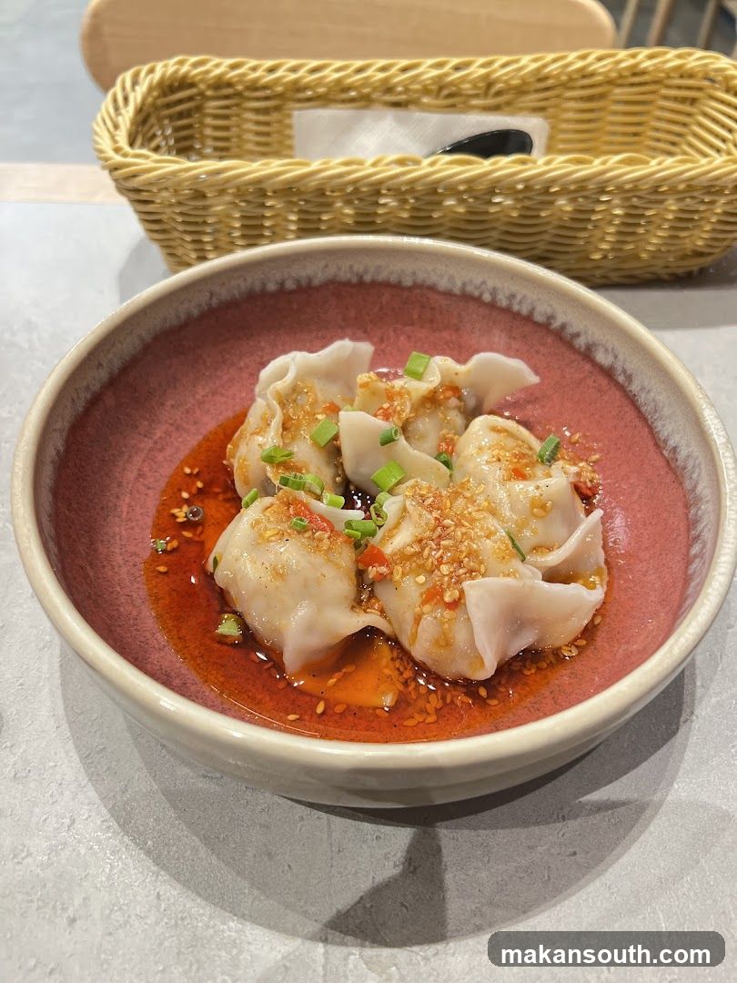 Dumplings in Red Sauce Bowl