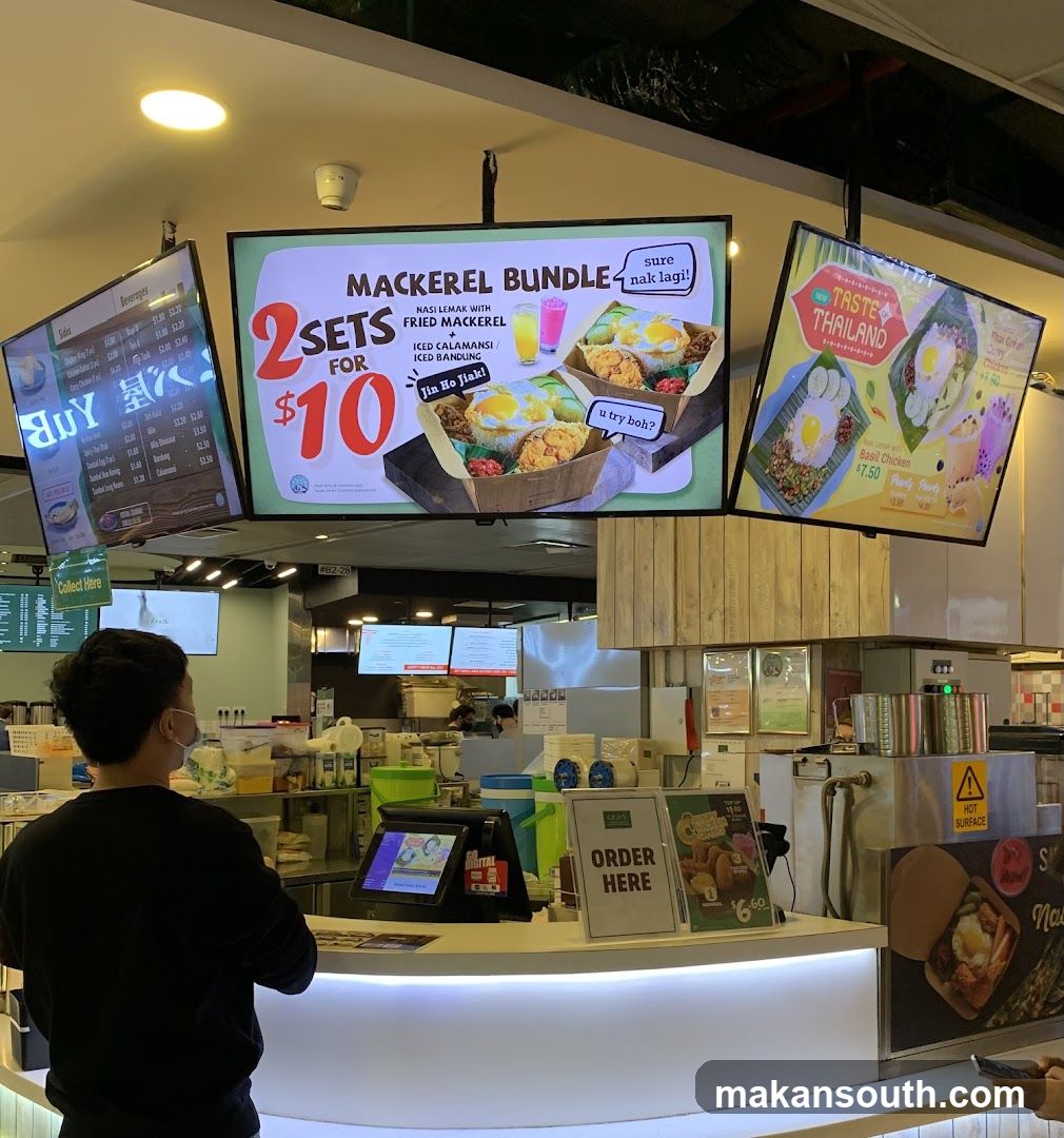 Food Stall Interior with Digital Menu Boards