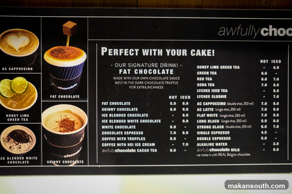 Awfully Chocolate Menu Board