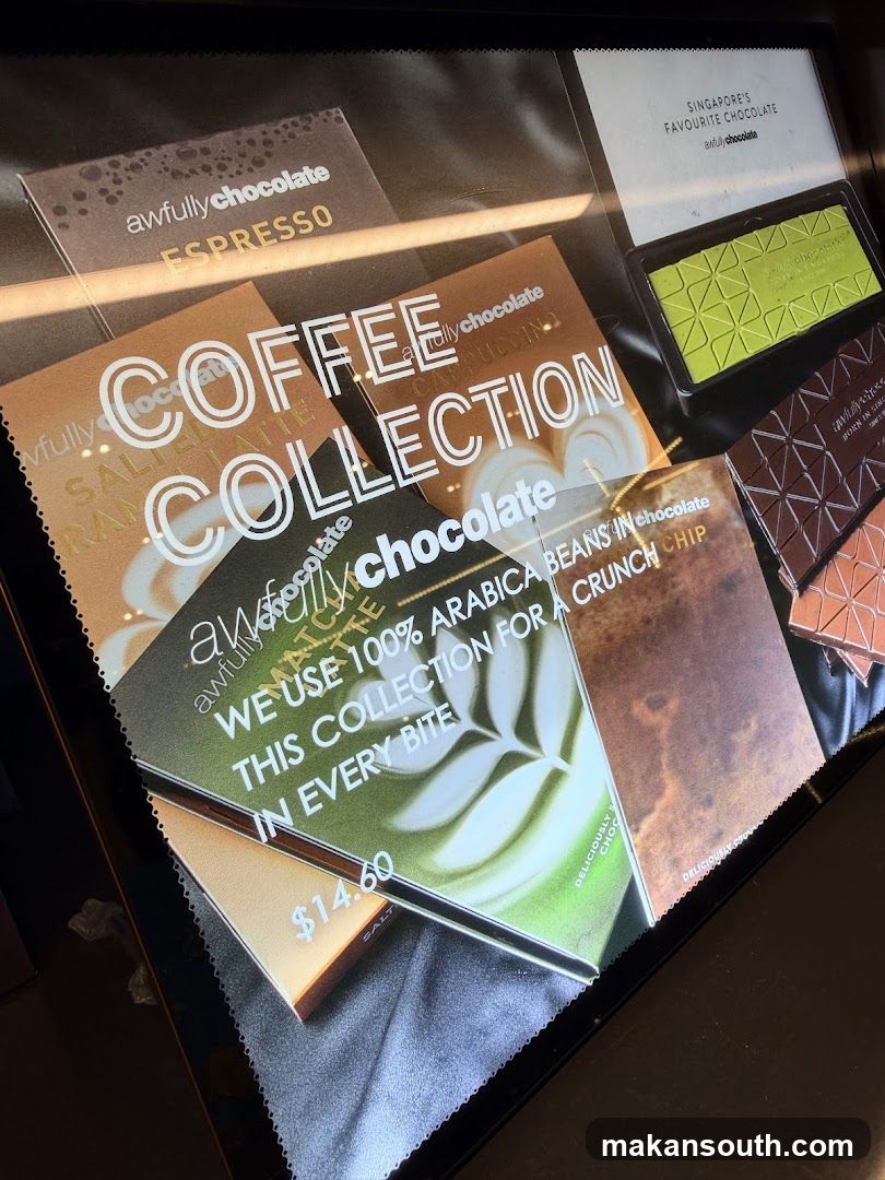 Awfully Chocolate Coffee Collection Display