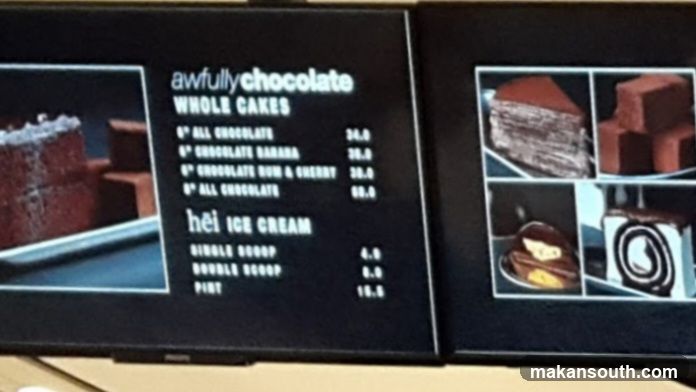 Awfully Chocolate Menu Board
