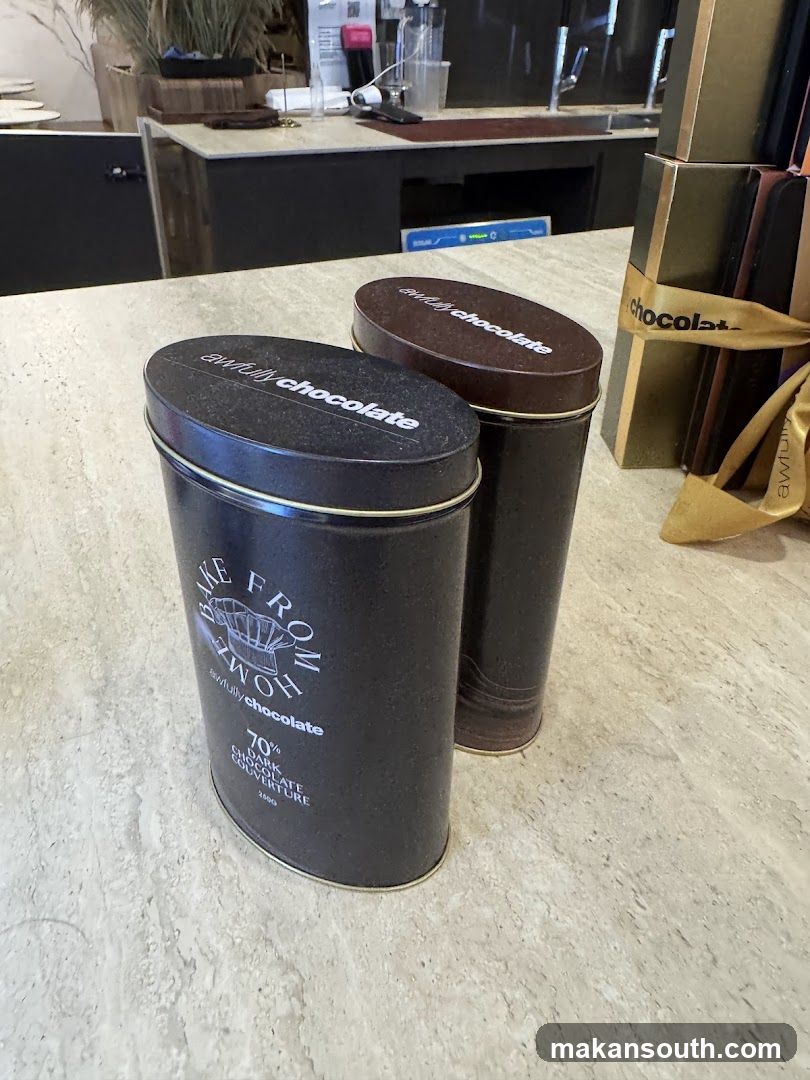 Chocolate Tins on Counter