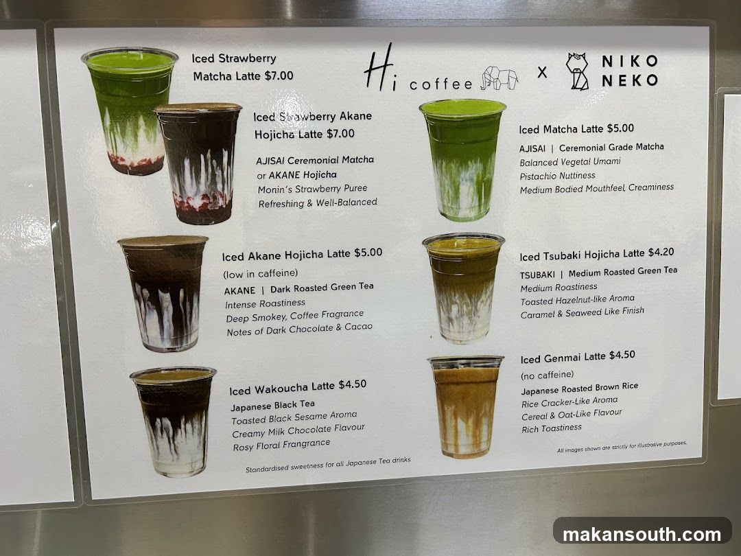 Hi Coffee x Niko Neko Menu