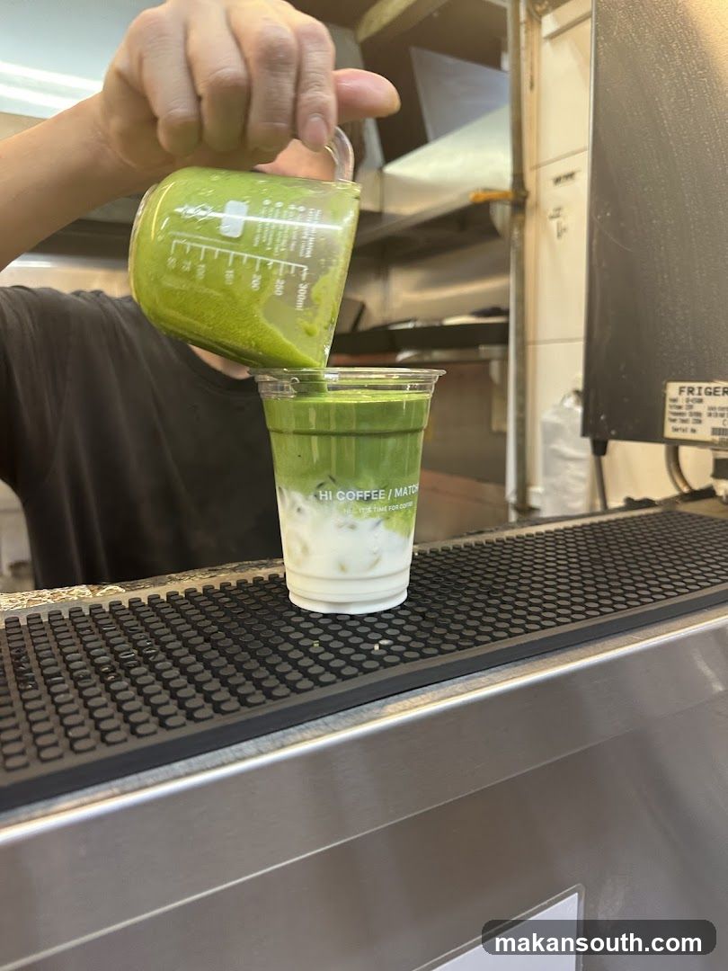 Matcha Latte Preparation