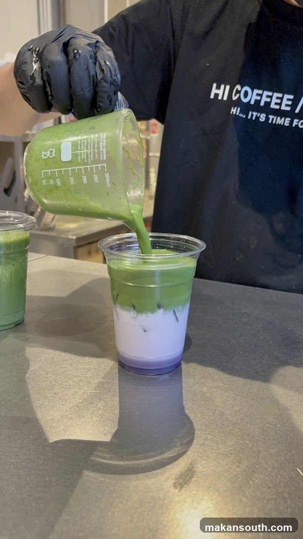 Matcha Latte Preparation