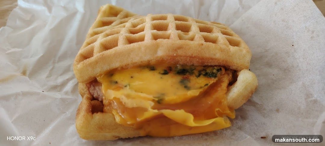 Waffle Sandwich with Egg and Cheese