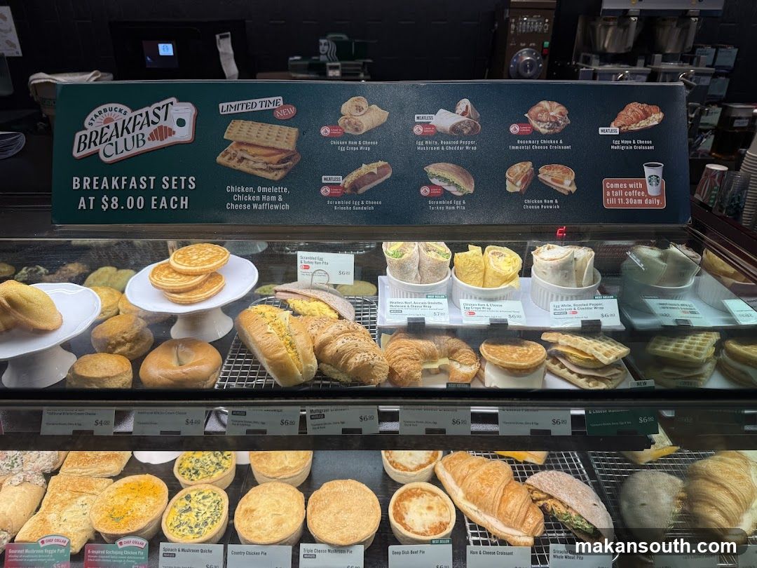 Starbucks Breakfast Club Menu Display