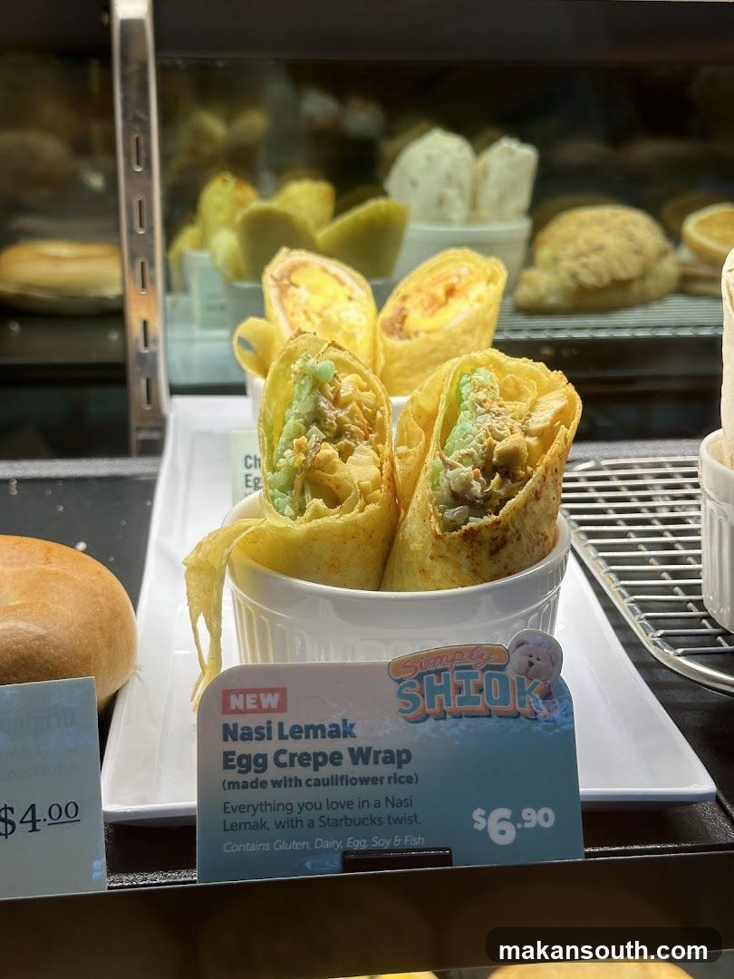 Nasi Lemak Egg Crepe Wrap Display