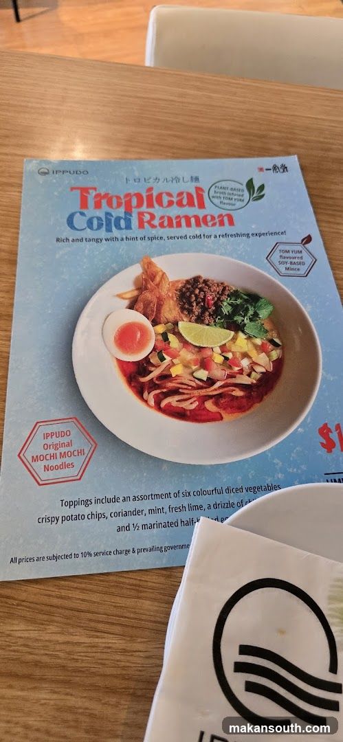 Tropical Cold Ramen Menu Card