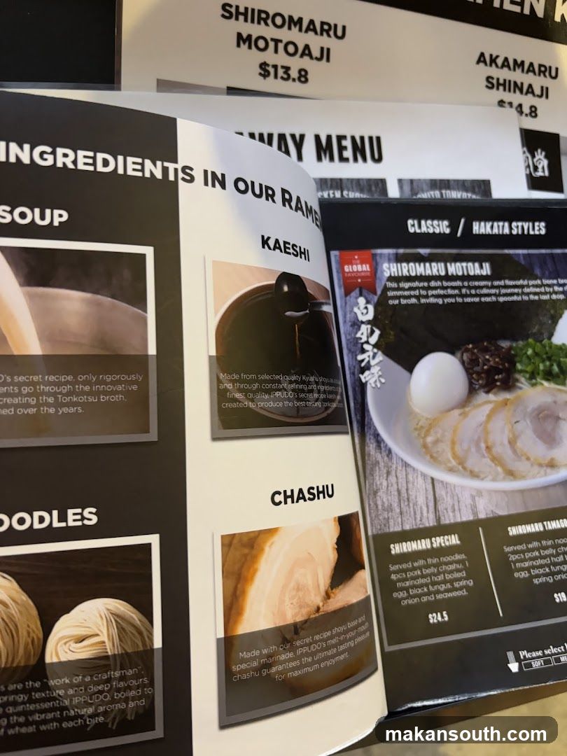 Ramen Menu Spread