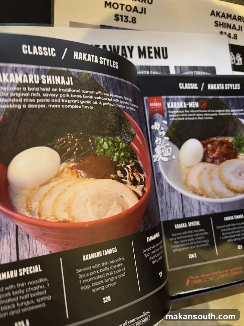 Ramen Menu Display