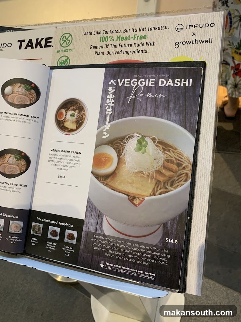 Ippudo Veggie Dashi Ramen Menu