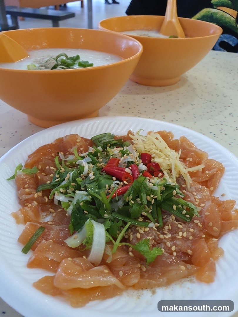 Congee with Salmon Sashimi