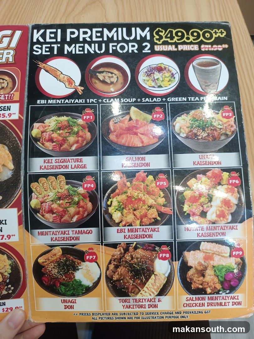 KEI PREMIUM SET MENU FOR 2