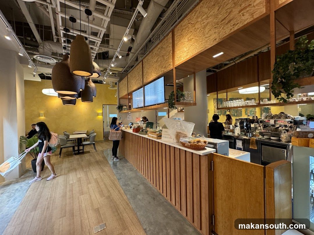 Interior of a modern cafe or bakery