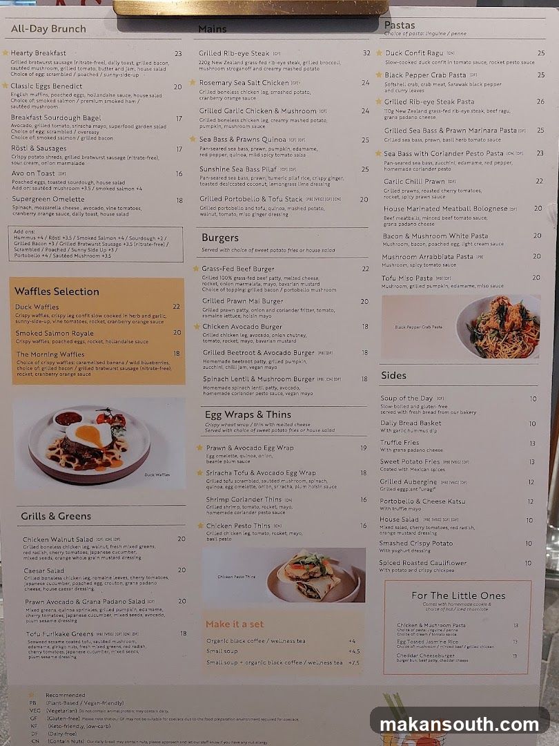 Restaurant Menu Display