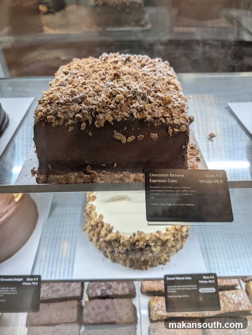Chocolate Banana Espresso Cake Display