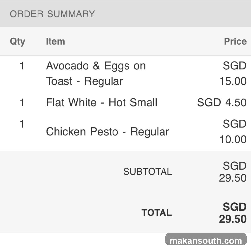 Order Summary Receipt