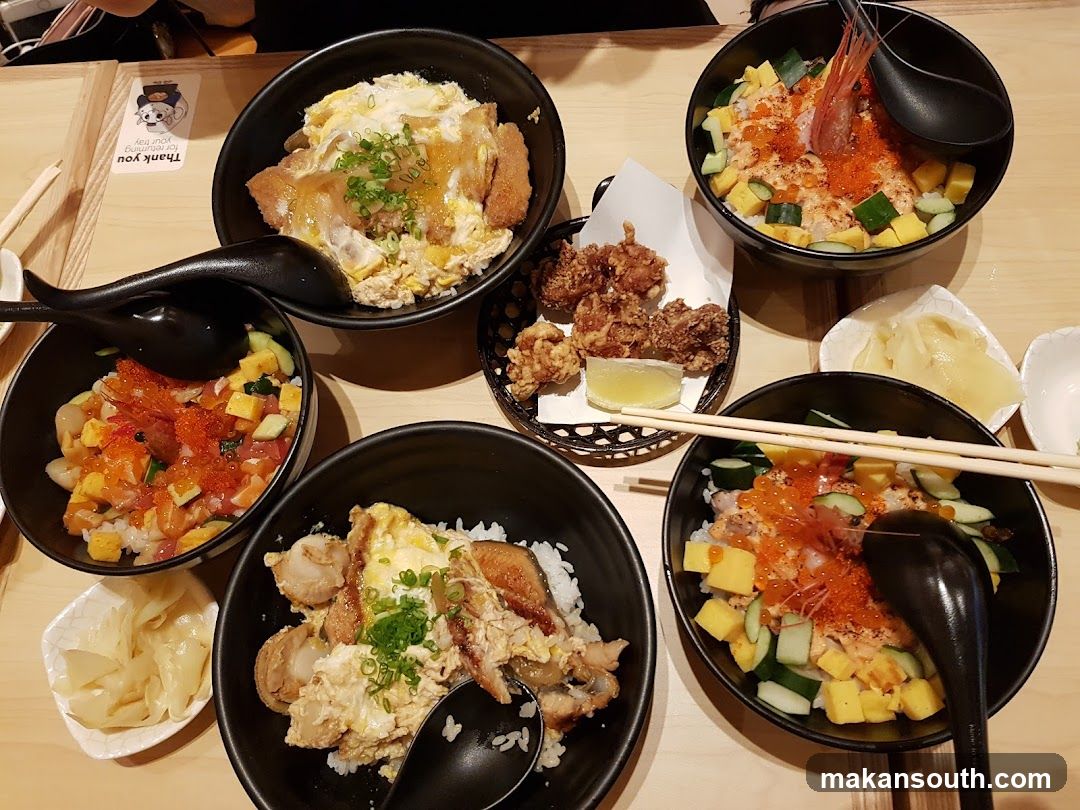 Japanese Rice Bowl Meal Spread